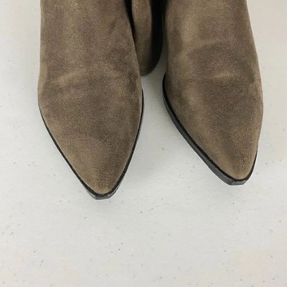 Marc Fisher Over‎ the Knee Boots Suede Brown Pointed Toes Womens 8
